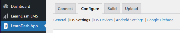 Screenshot of iOS Settings