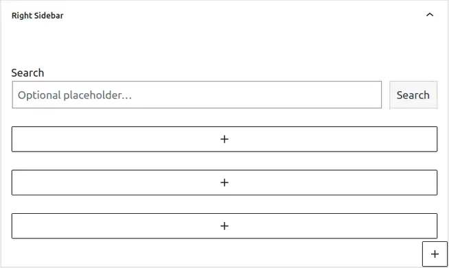 wordpress widget area