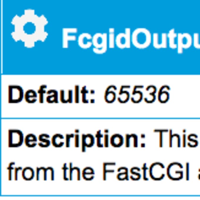 FcgidOutputBufferSize