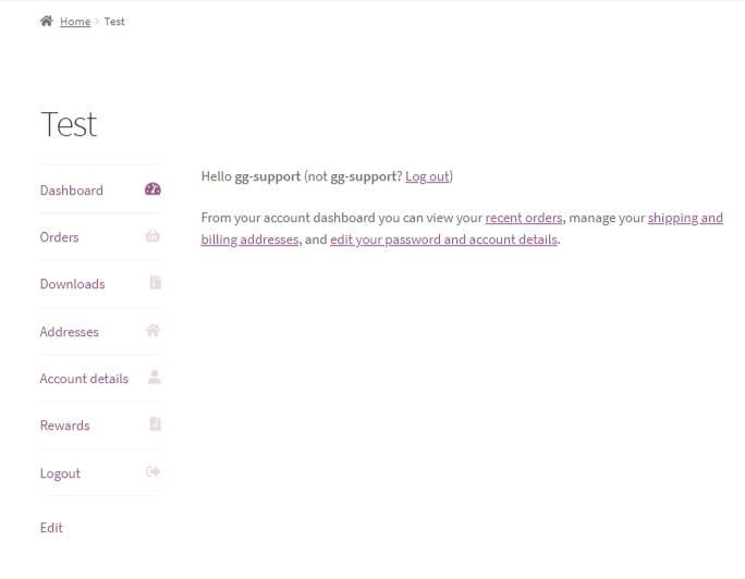 my account page