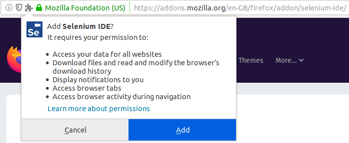 Add of Extension