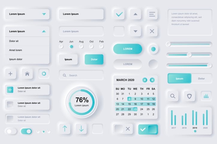 Neumorphism is a trend in modern web design