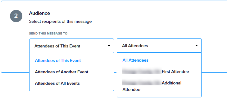 Choose your audience to whom you want to send the email