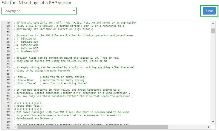 command line edit php ini version