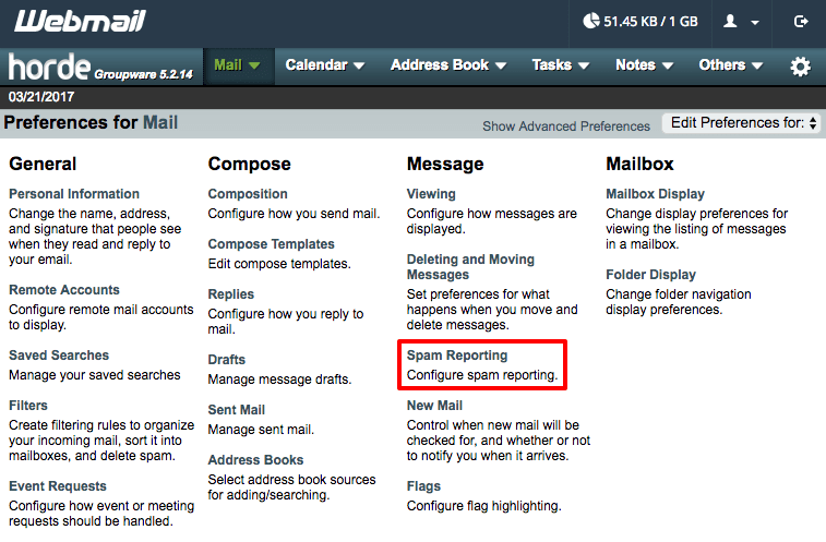 spam reporting