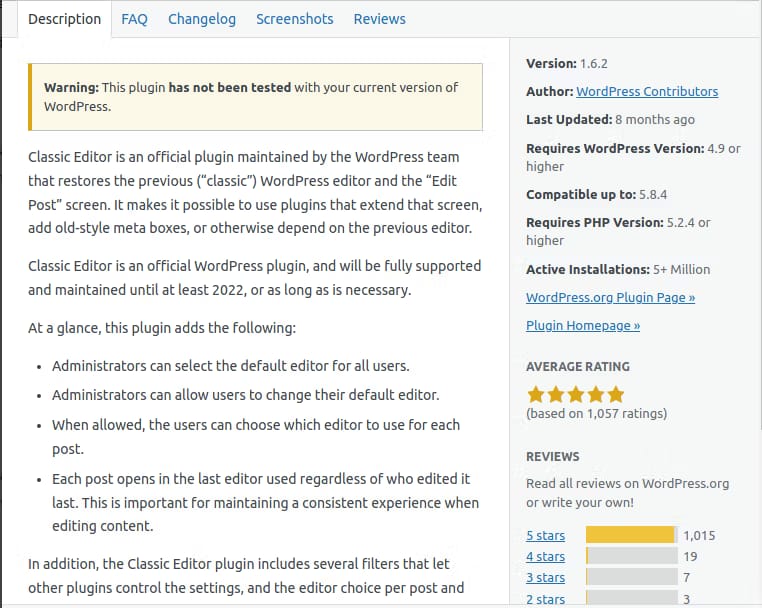 wordpress plugin description