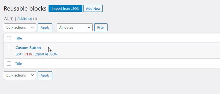 wp reusable blocks library