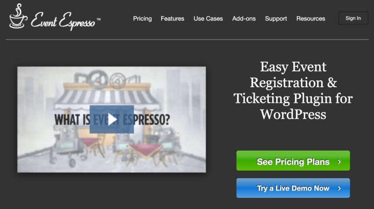 Event Espresso event management plugin for WordPress