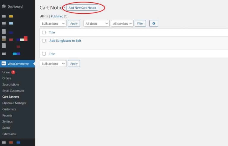 Add Cart Banner