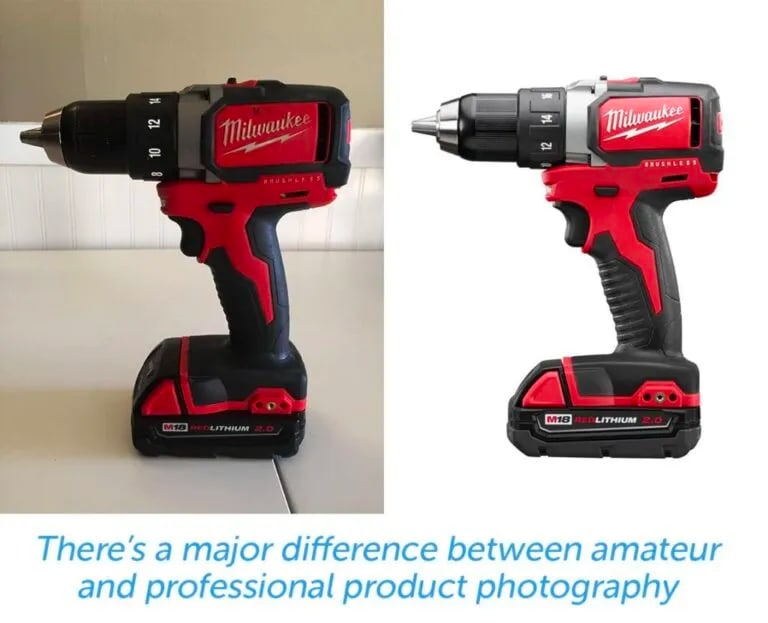 Amateur vs. professional ecommerce photography