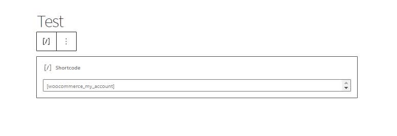 my account shortcode