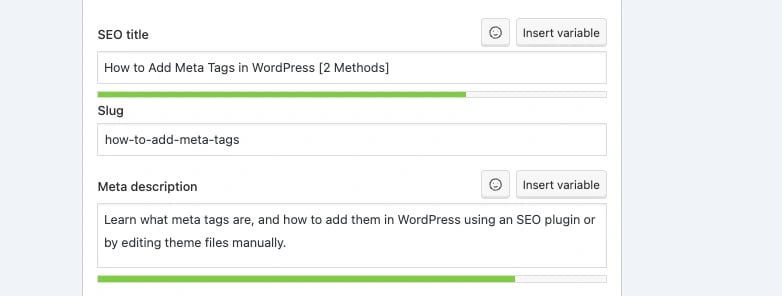 setting meta tags with yoast