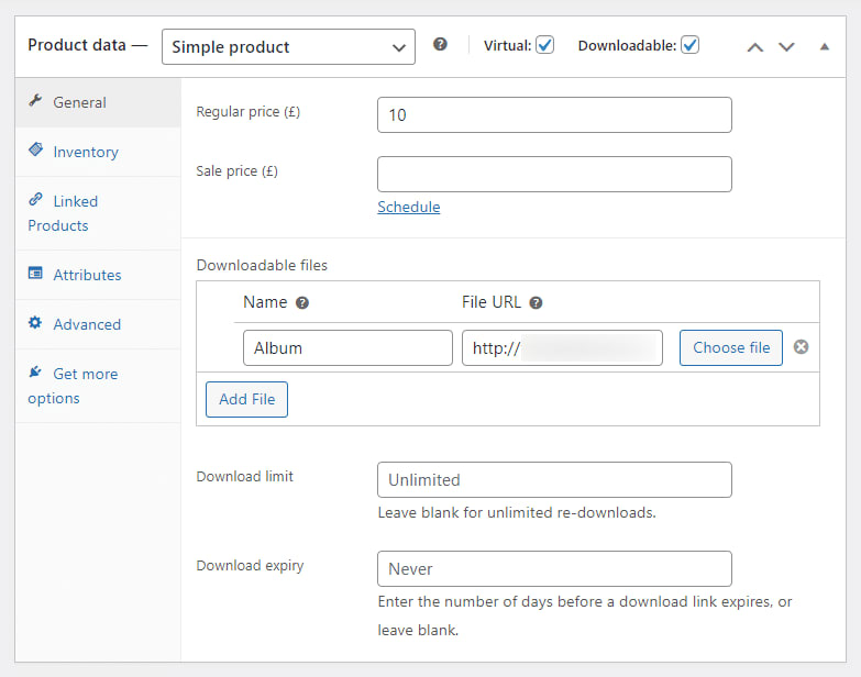 digital product file