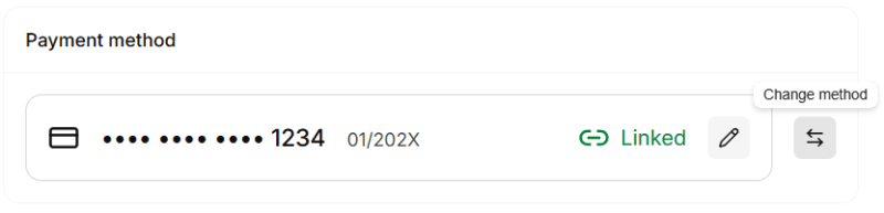 Change billing method
