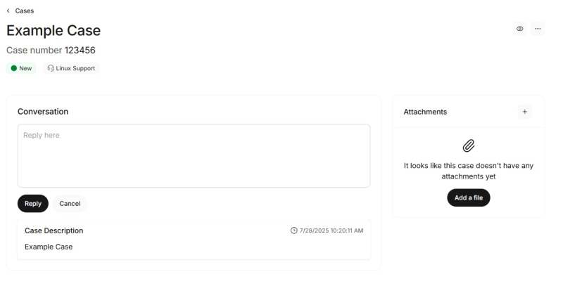 Support Center Case View