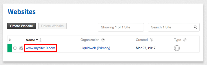 your website list