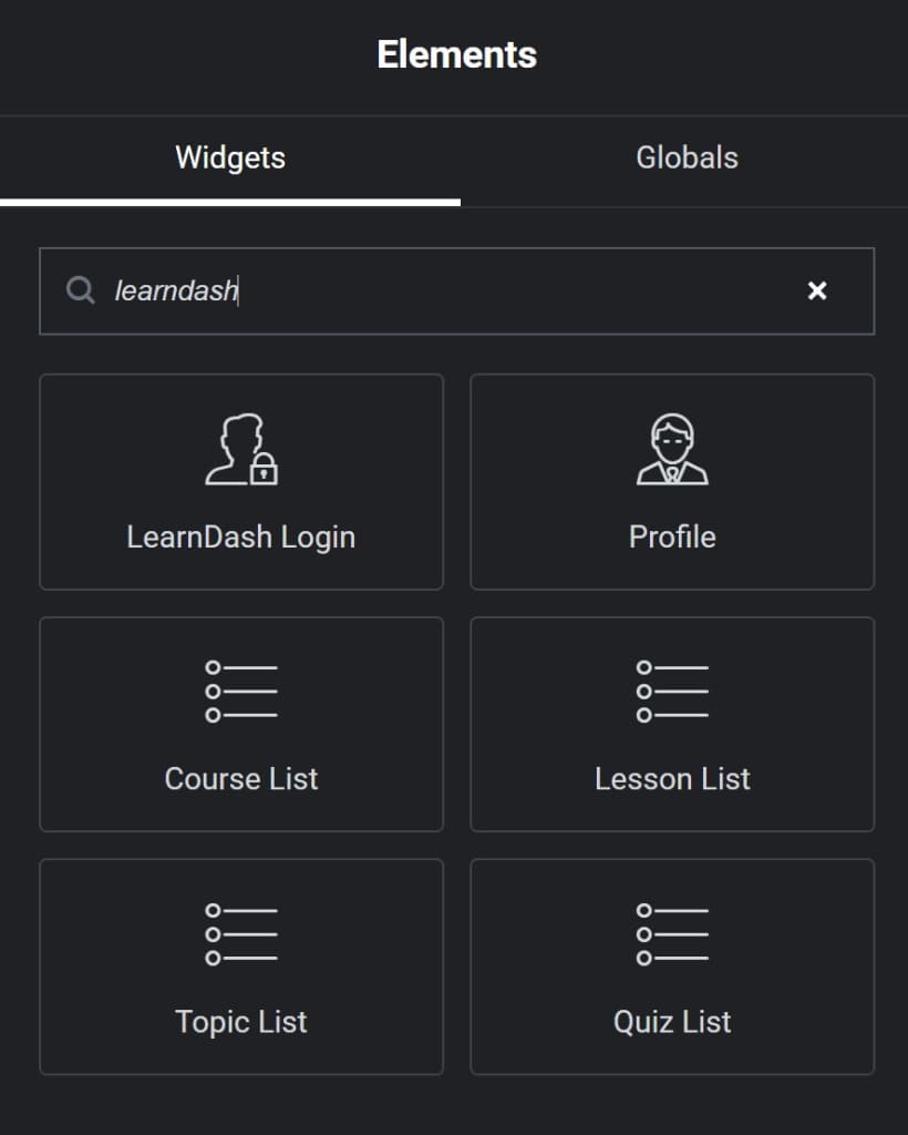 LearnDash Elementor Widgets