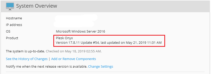 system overview window
