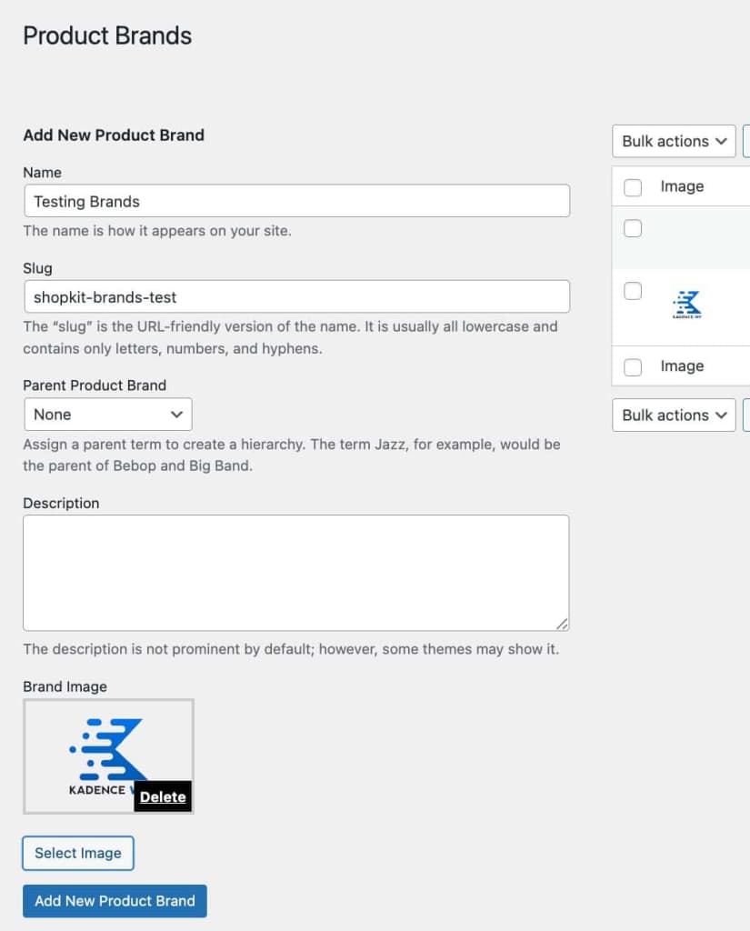 Add New Product Brand