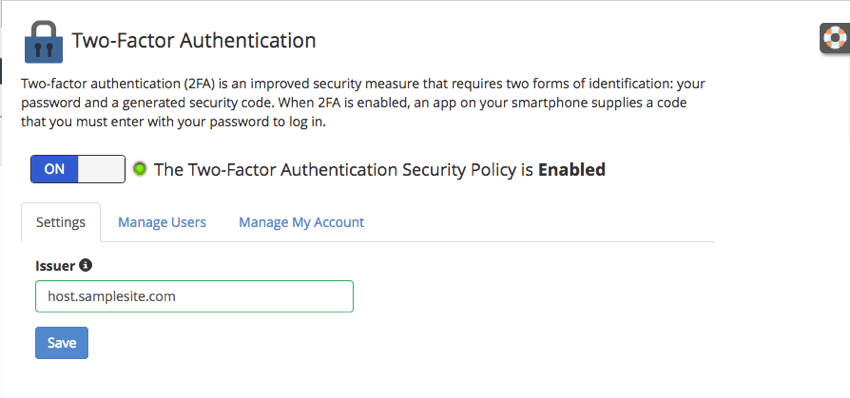 two factor enabled