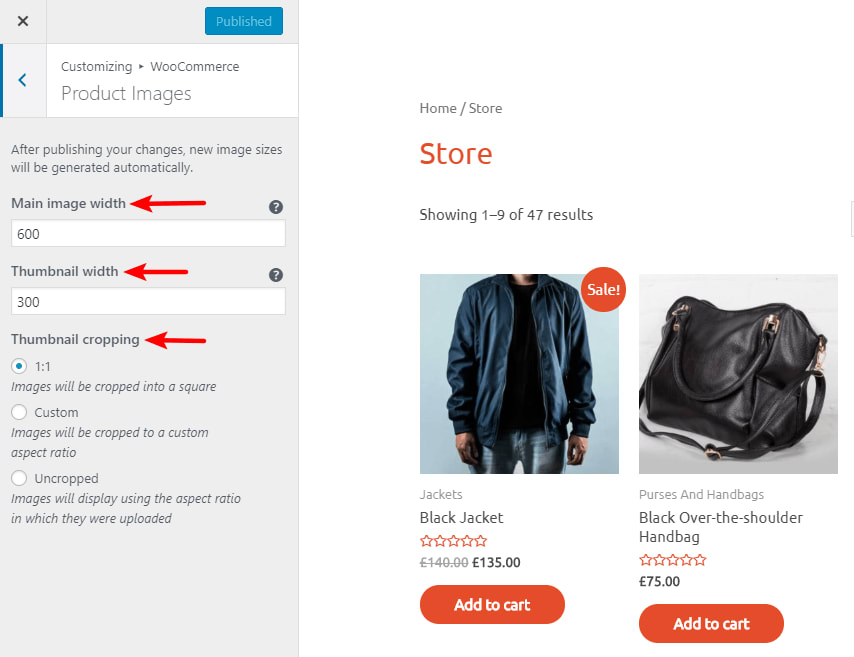 WooCommerce images blurry fix