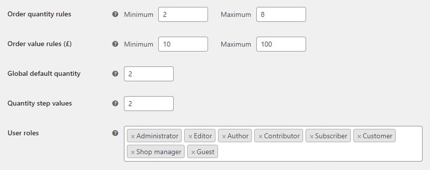 woocommerce minimum quantity