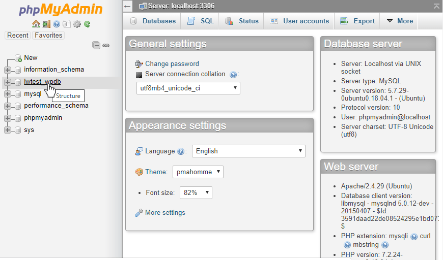 06-01-phpMyAdmin_Main_Page