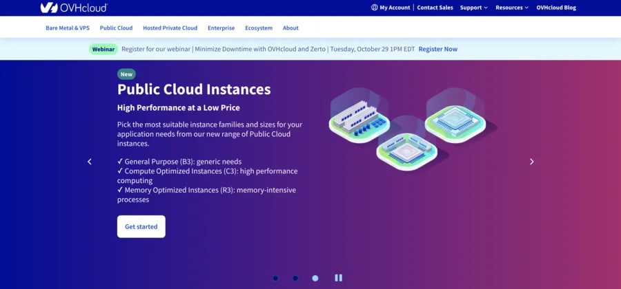 OVHcloud for dedicated servers in Europe