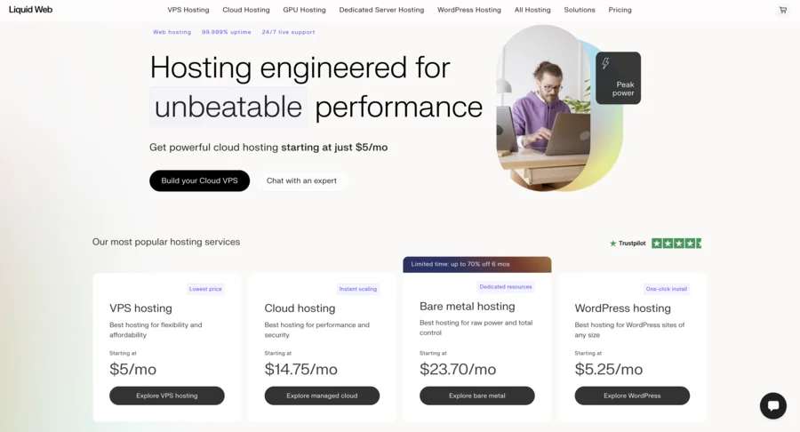 Liquid Web pricing for dedicated servers in Europe