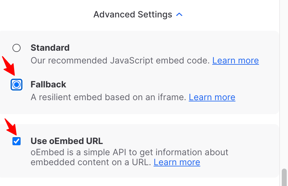 Wistia Video Embed Advanced Settings