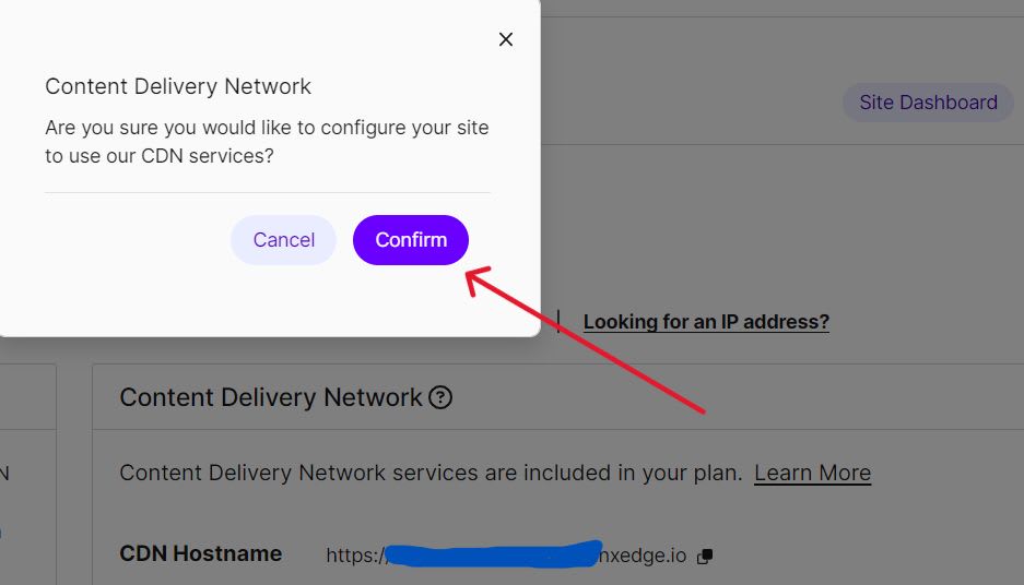 Confirm you wish to use a Content Delivery Network (CDN) for Magento.