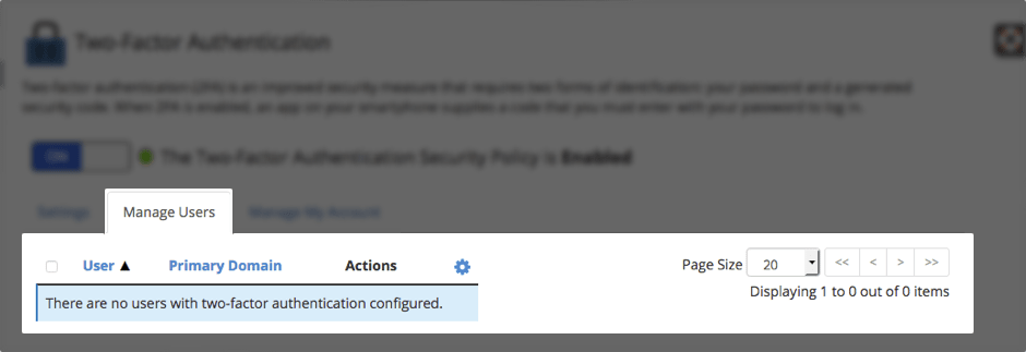 manage user section