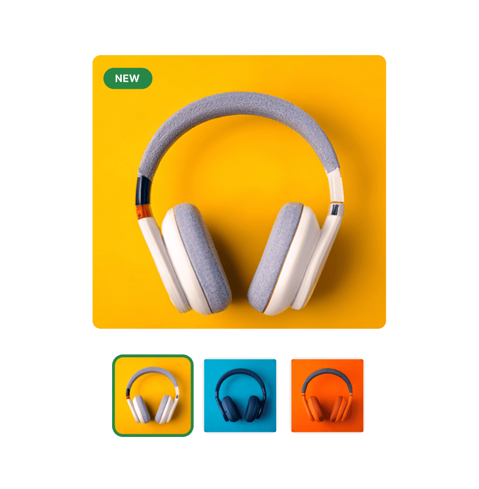 A Kadence product gallery selling headphones.