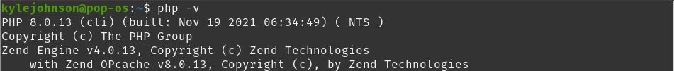 Command line for PHP