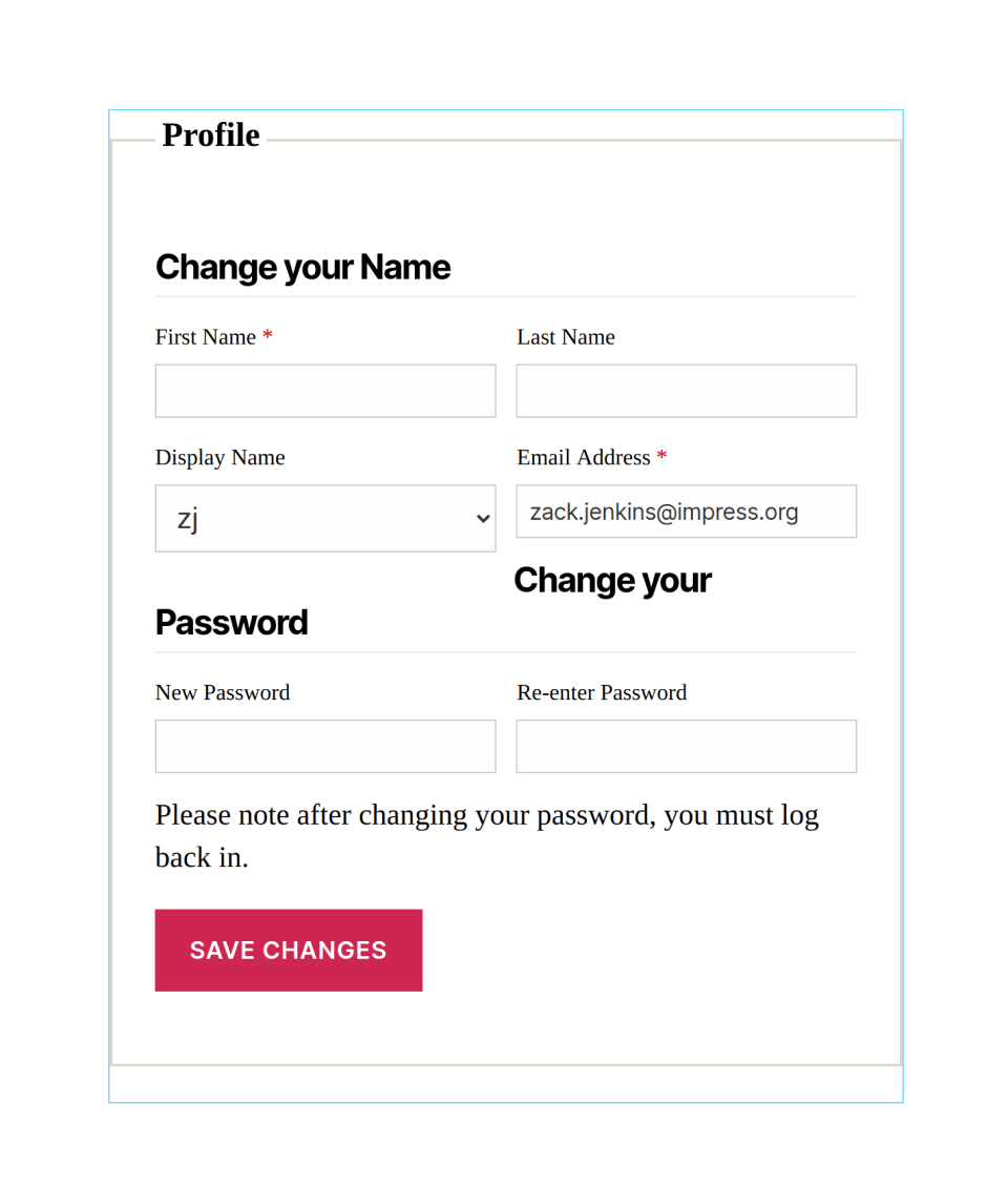GiveWP Profile Editor Widget