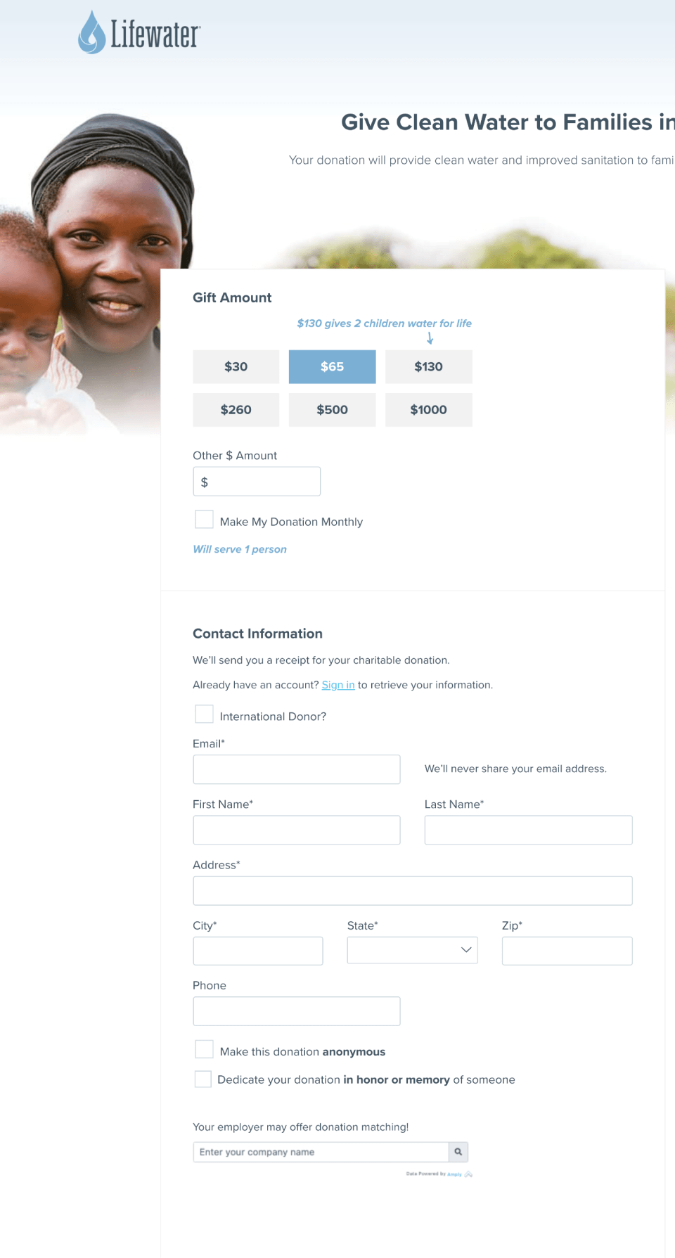 Legacy form template screenshot
