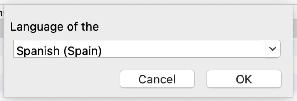 language selection from Poedit
