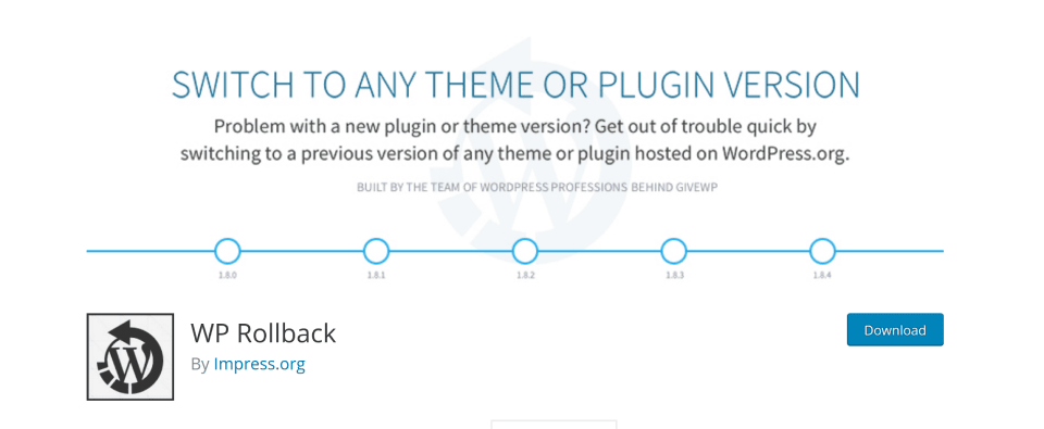 wp-rollback plugin on wordpress.org