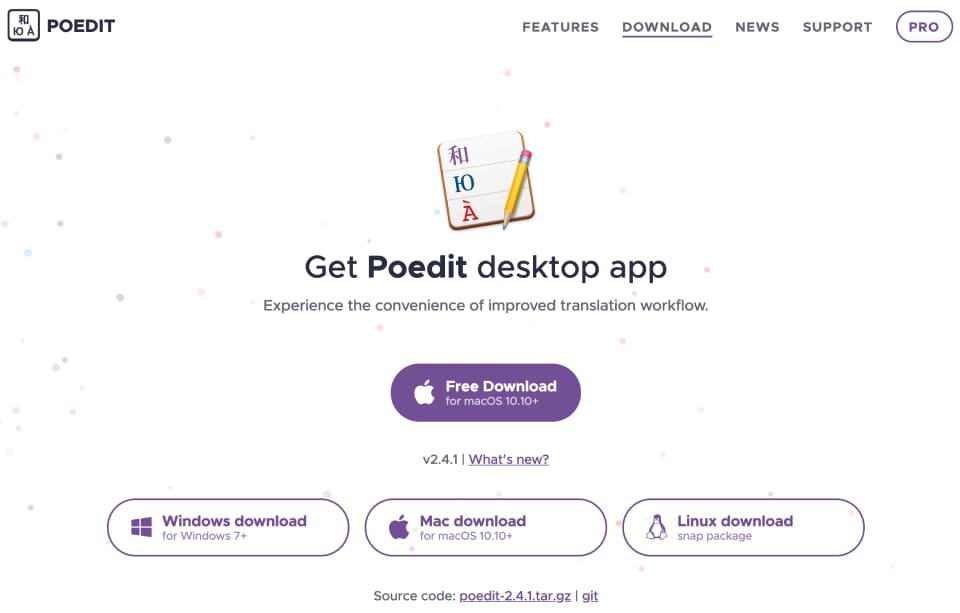 The Poedit download page