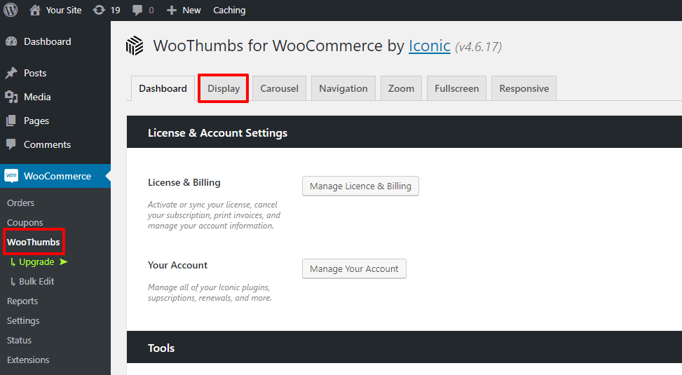 WooThumbs setting area