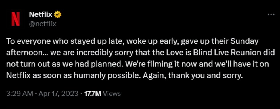 Netflix apologizes after its famous website crash.