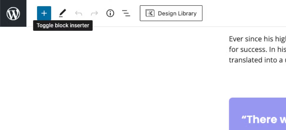 wordpress block type