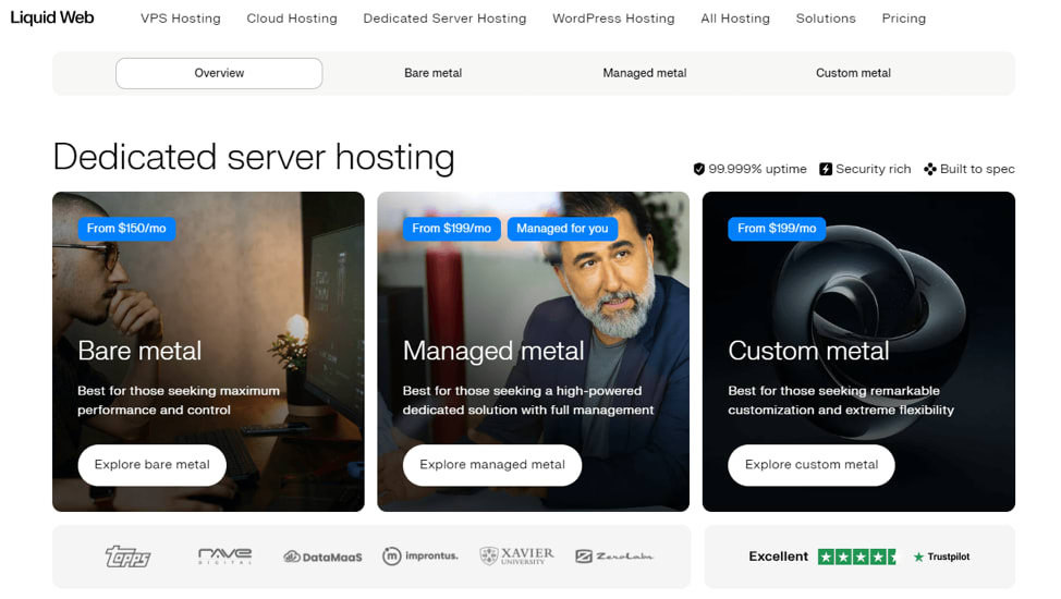 Liquid Web’s managed dedicated servers.