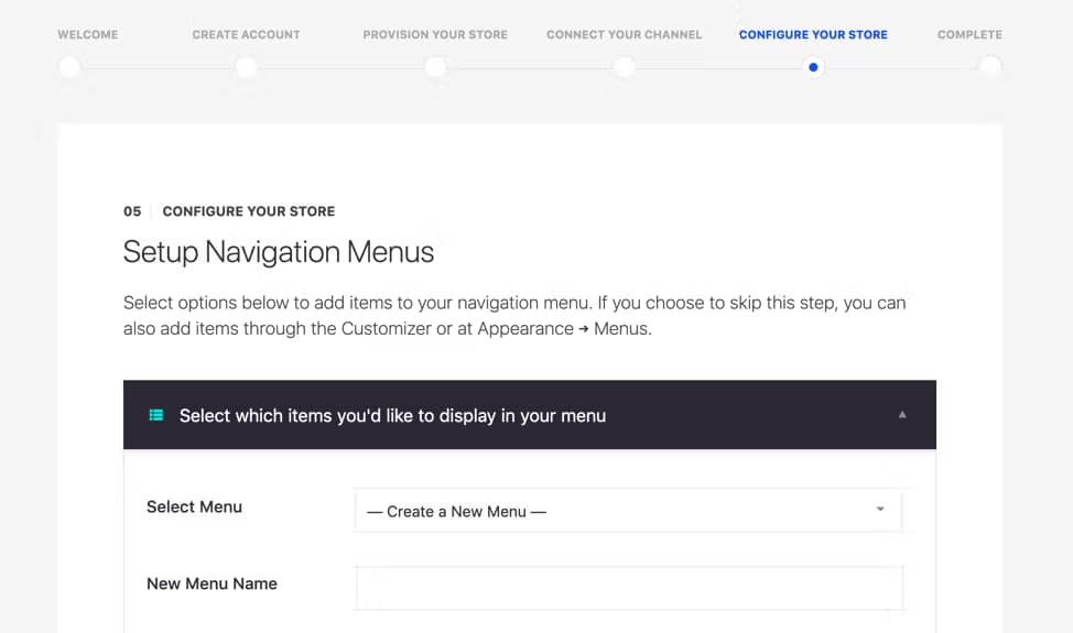 bigcommerce navigation setup