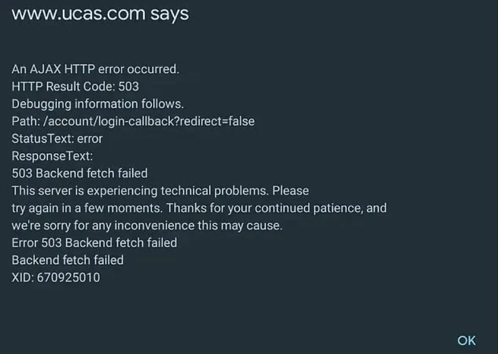 UCAS’s website suffered a major outage on A-level results day in 2023.