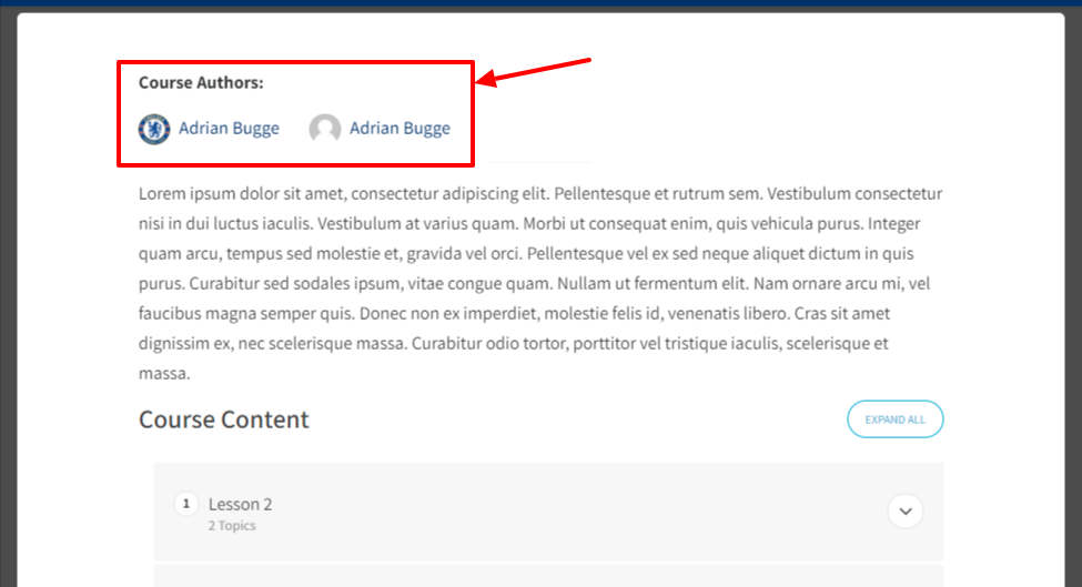 Frontend Instructor List View