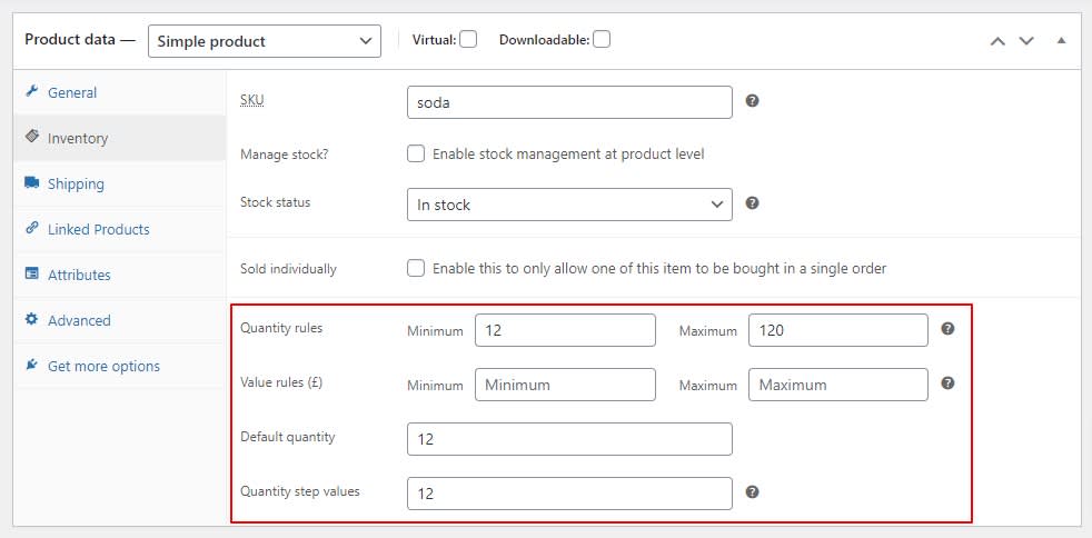 WooCommerce minimum quantity