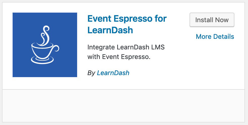 Event Espresso LearnDash integration plugin card