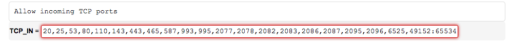 Remove the port from TCP_IN