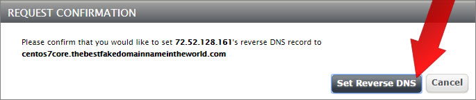 Using Manage to Update Reverse DNS